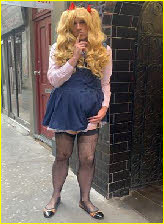 Anne Marie exposed in public as sissy schoolgirl