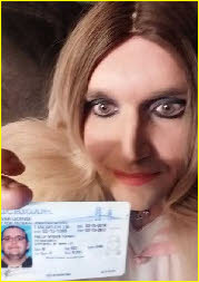 Sissy Zoe with male ID passport