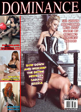 Fetish publication featuring UK dommes belittling grown men and sissies