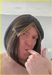 Closet fairy Madison exposed in female wig Closet fairy Madison exposed in female wig