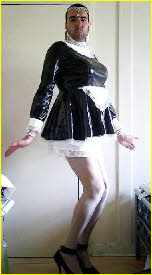 Sissy Paula Satina in French maid uniform