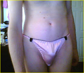 Sissy in tiny pink panties Sissy in tiny pink panties