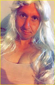 Ruined sissy husband Jake in blonde wig