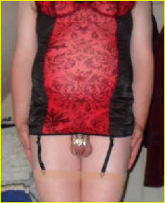 Sissy Cassie's limp caged clit