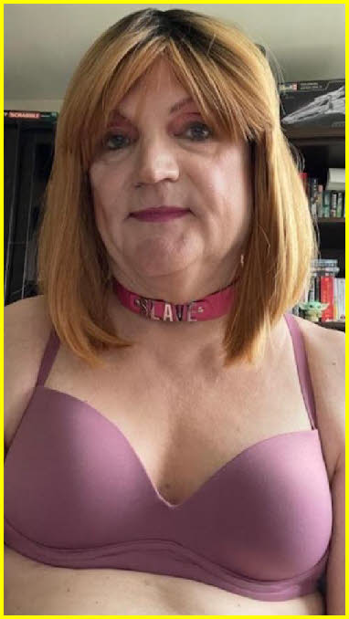 Gay sissy slave Vicky poncing around in a wig and bra Gay sissy slave Vicky poncing around in a wig and bra