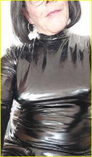 German sissy Stacy feminised in shiny black frock
