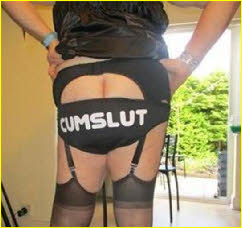 Sissy whore in cumslut knickers Sissy whore in cumslut knickers