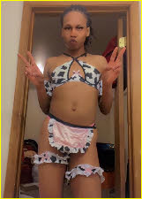 Sexy femboy Sam from Wisconsin dressed as a slutty maid