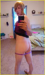 Sissy slut Trisha Marie drops her panties
