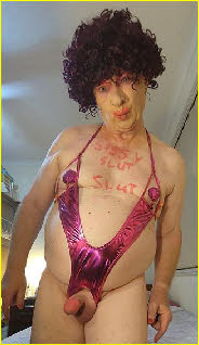 With his tiny penis bursting out of his ridiculous lingerie, Sissy Kimmy looks like the ultimate loser
