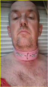 No place to hide exposure photo of masculine failure Mark in his pink sissy collar No place to hide exposure photo of masculine failure Mark in his pink sissy collar