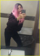 Young sissy slut Sasha from Canada takes selfie in the gents