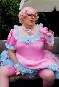 Sissy Olivia's degrading frock makes him look like a total fairy