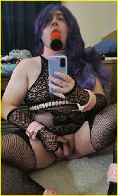 Grown man humiliates himself by jerking off in sissy maid uniform