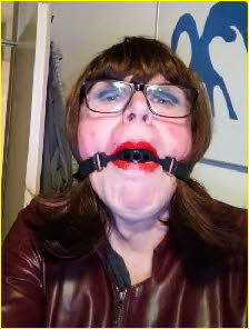 Ball-gagged sissy slut Yvonne from the Netherlands