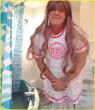 Sissy Stu in Daddy's Princess dress