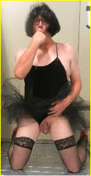 Sissy exposes limp dick in ballet tutu Sissy exposes limp dick in ballet tutu