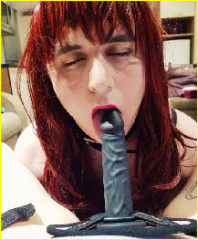Sissy Jessica swallow big black dong