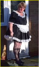 Sissy Chantal in classic black-and-white French maid uniform Sissy Chantal in classic black-and-white French maid uniform