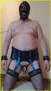 Fucking loser germanSlave76 exposed in stockings and a cock cage Fucking loser germanSlave76 exposed in stockings and a cock cage