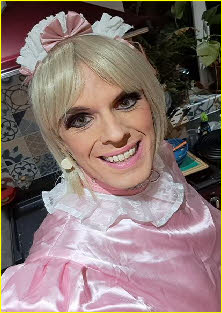 Sissified husband Miss Floof transformed into a pathetic pink fairy