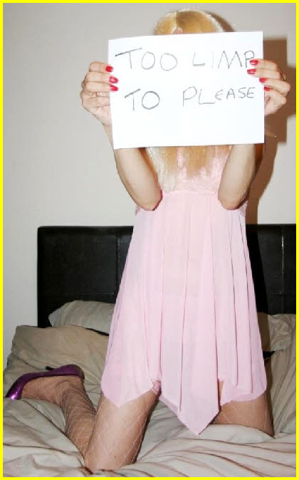 Failed husband Ian in pink nightie