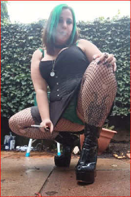 Smoking goddess Mistress Ash