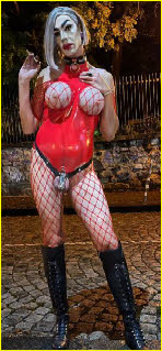 Sexy sissy Maria walking the streets in slutty hooker attire
