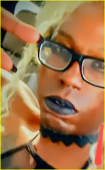 Close-up exposure photo of dumb sissy faggot Kylie Michelle