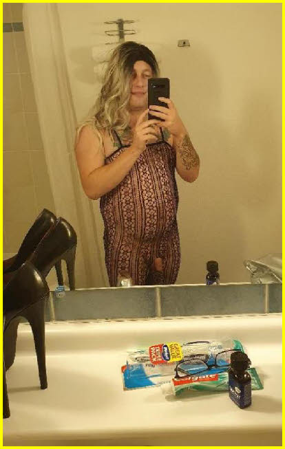 Sissy Charlotte takes bathroom mirror selfie with tiny limp cock on show Sissy Charlotte takes bathroom mirror selfie with tiny limp cock on show