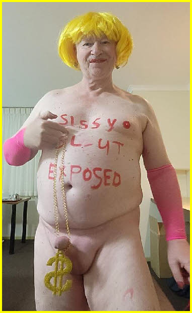 Sissy Kimmy's degrading body writing proves what a dumb fucking loser he is
