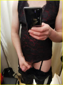 Sissy Chris jerks off in lingerie Sissy Chris jerks off in lingerie