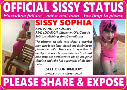 Sissy cross-dresser ID card for public humiliation and exposure