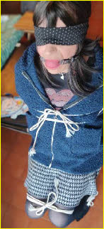 Crossdresser Lory blindfolded, gagged and bound Crossdresser Lory blindfolded, gagged and bound