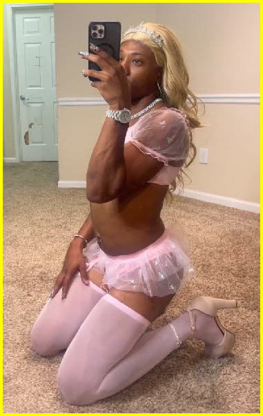 Closet sissy Amber Leigh exposed in degrading pink lingerie Closet sissy Amber Leigh exposed in degrading pink lingerie