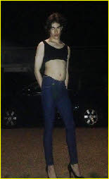 Sissy walks the streets