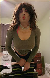Gay sissy pouting like a cock-hungry whore