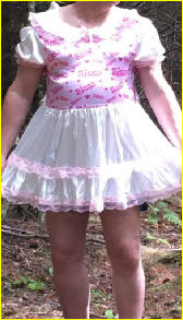 Scottish sissy Emily out dogging in a fairy frock Scottish sissy Emily out dogging in a fairy frock