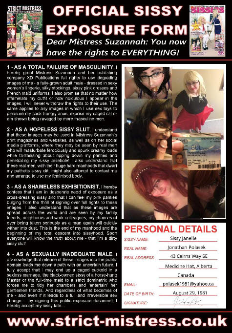 Sissy exposure form Sissy exposure form