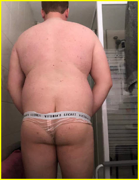 Sissy Amy in Victoria's Secret knickers