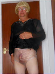 Sissy slut Michael in see-through plastic knickers Sissy slut Michael in see-through plastic knickers