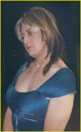 Cross-dresser Demi in wig and make-up Cross-dresser Demi in wig and make-up