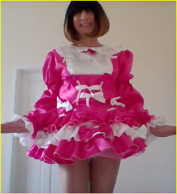 Sissy Trudy Beth in faggy pink frock