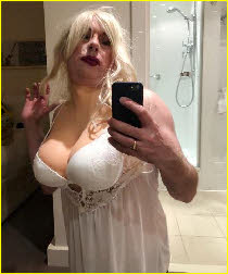 Limp-dicked sissy Leigh-Anne in white nightie Limp-dicked sissy Leigh-Anne in white nightie